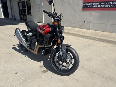 2024 Indian Motorcycle FTR Indy Red/Black in RED — front three-quarter view
