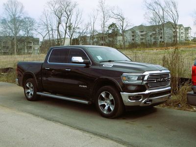 2019 RAM 1500 Laramie — front three-quarter view