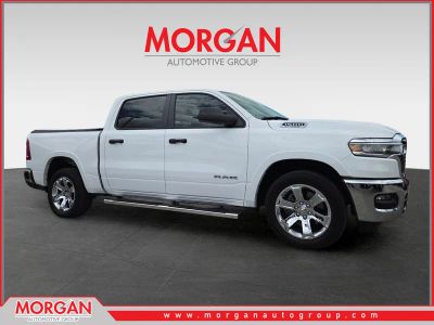 2025 Ram 1500 Big Horn/Lone Star in White — front three-quarter view