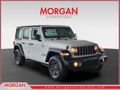 2026 Jeep Wrangler Sport in Bright White Clearcoat — front three-quarter view