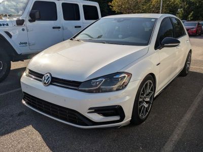 2019 Volkswagen Golf R DCC &amp; Navigation 4Motion in White — front three-quarter view