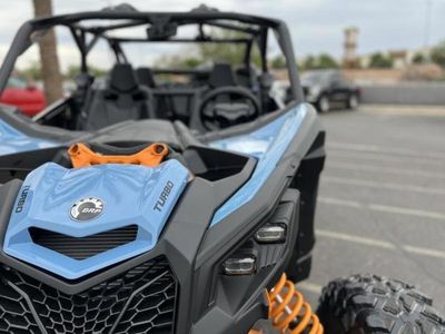 2026 Can-Am Maverick X3 MAX RS Turbo Scandi Blue & Orange Crush — photo 16 view