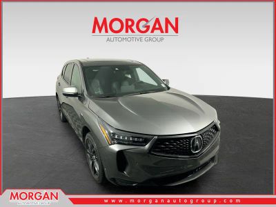 2023 Acura RDX w/A-Spec Package in Liquid Carbon Metallic — front three-quarter view