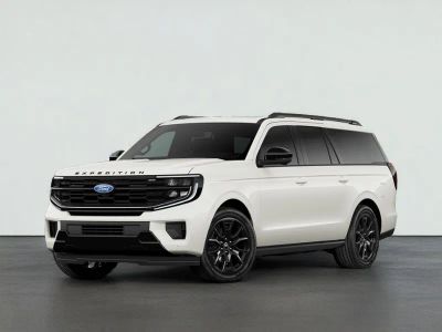 2027 Ford Expedition Max Platinum in Star White Metallic Tri-Coat — front three-quarter view