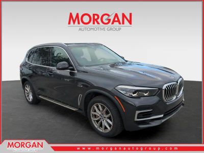 2022 BMW X5 xDrive45e in Gray — front three-quarter view