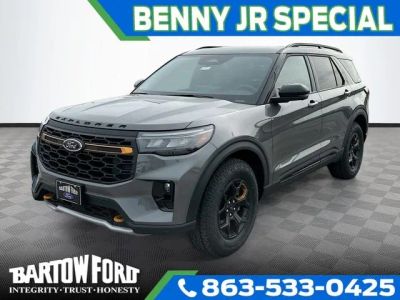 2026 Ford Explorer Tremor in Gray Metallic — front three-quarter view