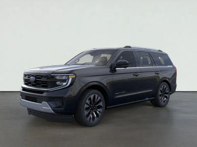 2026 Ford Expedition Platinum in Agate Black Metallic — front three-quarter view