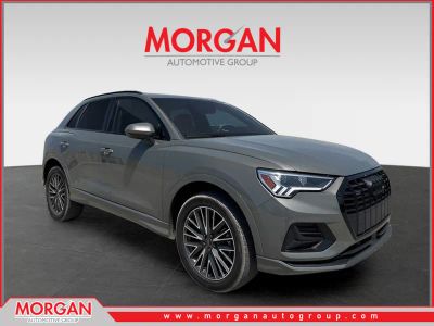 2024 Audi Q3 Premium in Chronos Gray Metallic — front three-quarter view