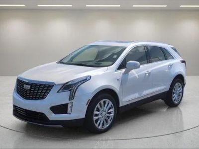 2026 Cadillac XT5 Premium Luxury in Crystal White Tricoat — front three-quarter view