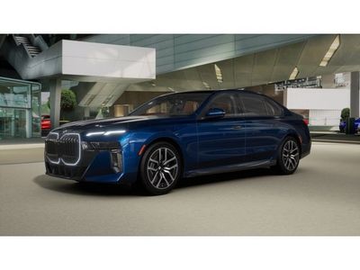 2026 BMW 7 Series 740i xDrive in Tanzanite Blue II Metallic — front three-quarter view