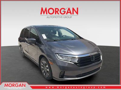 2024 Honda Odyssey EX-L in Modern Steel Metallic — front three-quarter view