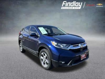 2018 Honda CR-V EX in Blue — front three-quarter view