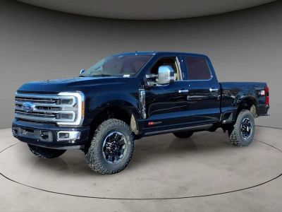 2026 Ford F-350SD Platinum in Black Metallic — front three-quarter view