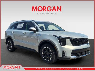 2026 Kia Sorento S in Ivory Silver — front three-quarter view