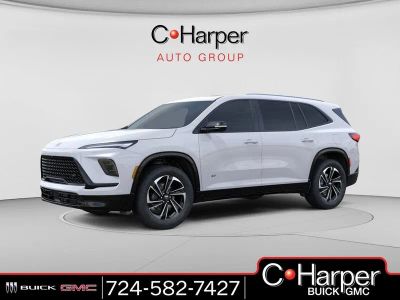 2026 Buick Enclave Sport Touring in Summit White — front three-quarter view