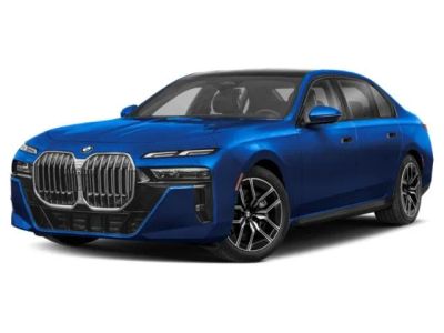 2026 BMW 7 Series 760i xDrive in Tanzanite Blue II Metallic — front three-quarter view
