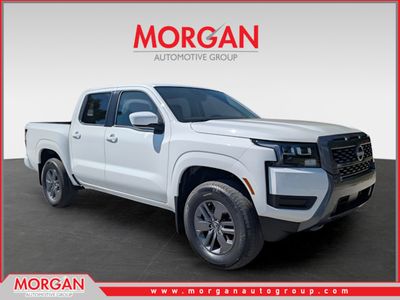 2026 Nissan Frontier SV in White — front three-quarter view