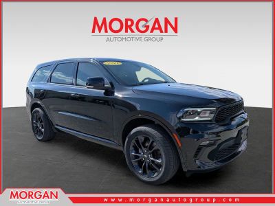2021 Dodge Durango GT Plus in DB Black Clearcoat — front three-quarter view