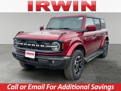 2026 Ford Bronco Outer Banks in Red — front three-quarter view