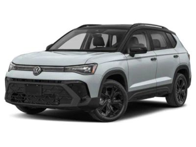2026 Volkswagen Taos SE Black in White — front three-quarter view
