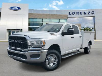 2024 RAM 3500 Tradesman 4WD in Bright White Clearcoat — front three-quarter view
