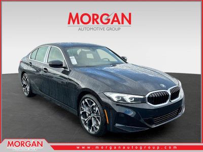2026 BMW 3 Series 330i in Black — front three-quarter view