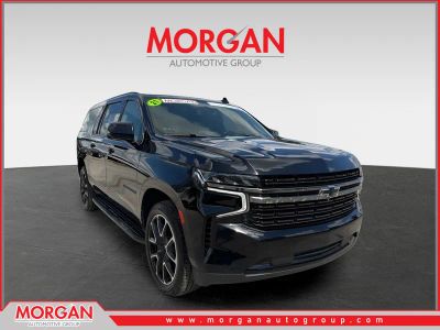 2021 Chevrolet Suburban RST in Black — front three-quarter view