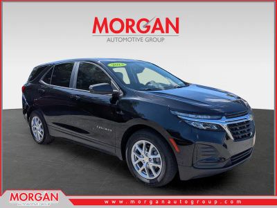 2023 Chevrolet Equinox LS in Mosaic Black Metallic — front three-quarter view