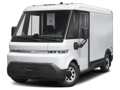 2025 Chevrolet BrightDrop 400 400 in Oyster White — front three-quarter view