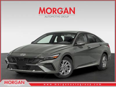 2026 Hyundai ELANTRA HYBRID Blue in Gray — front three-quarter view