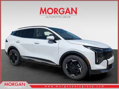 2026 Kia Sportage EX in Glacial White Pearl — front three-quarter view