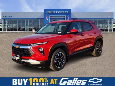 2026 Chevrolet Trailblazer LT in Apex Red — front three-quarter view