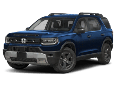 2026 Honda Passport RTL in Blue — front three-quarter view