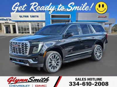 2025 GMC Yukon Denali in Onyx Black — front three-quarter view