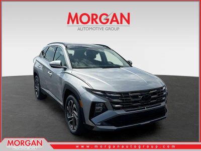 2026 Hyundai TUCSON Limited in Shimmering Silver — front three-quarter view