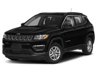 2020 Jeep Compass Limited in Diamond Black Crystal Pearlcoat — front three-quarter view