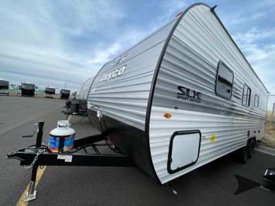 2026 Jayco Jay Flight SLX — rear three-quarter view