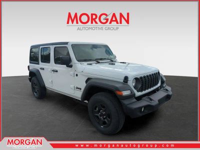 2026 Jeep Wrangler Sport in White/off-white — front three-quarter view