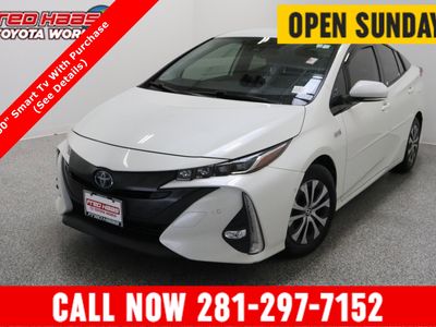 2020 Toyota Prius Prime FWD Limited 1.8L/Electric in White — front three-quarter view