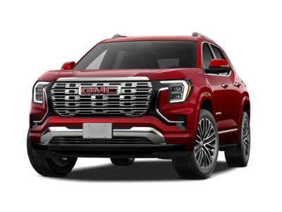 2027 GMC Terrain AWD Denali in Volcanic Red Tintcoat — front three-quarter view