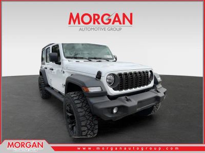 2026 Jeep Wrangler Sport in Bright White Clearcoat — front three-quarter view