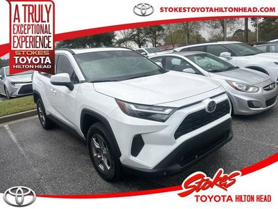 2024 Toyota RAV4 XLE in White — front three-quarter view