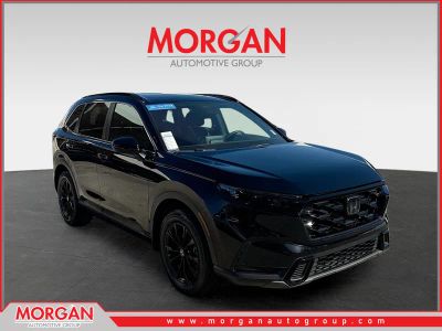 2024 Honda CR-V Hybrid Sport in Crystal Black Pearl — front three-quarter view