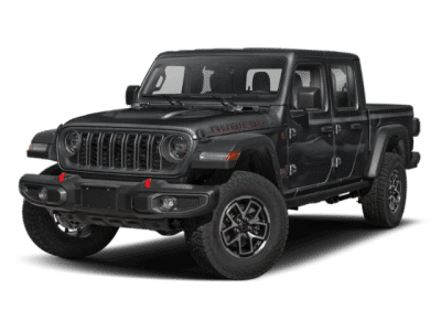 2026 Jeep Gladiator Rubicon in Black — front three-quarter view