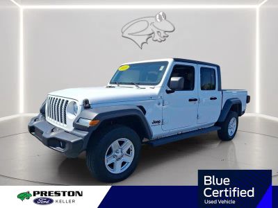 2020 Jeep Gladiator Sport S in Bright White Clearcoat — front three-quarter view