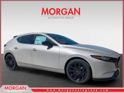 2026 Mazda Mazda3 Hatchback 3 2.5 Turbo Premium Plus in Platinum Quartz Metallic — front three-quarter view