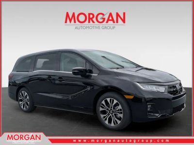 2026 Honda Odyssey Elite in Black — front three-quarter view