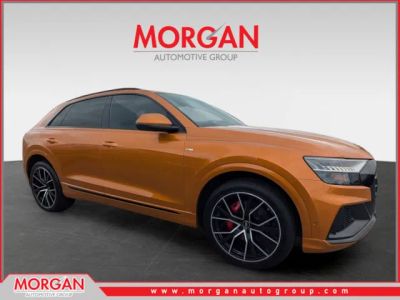 2023 Audi Q8 55 Premium Plus in Orange — front three-quarter view