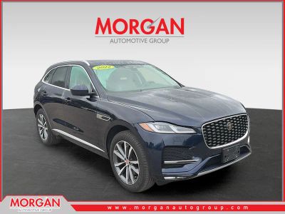 2022 Jaguar F-PACE S in Blue — front three-quarter view