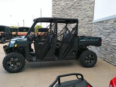 2026 Polaris Ranger Crew XP 1000 Premium Blue Labyrinth — engine compartment view